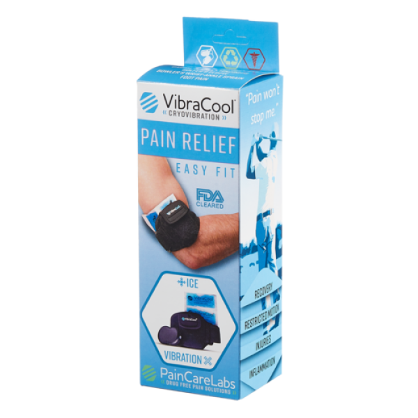 VibraCool EasyFit - bewezen hulpmiddel voor pijnverlichting bij elleboog of pols, zoals RSI, Carpaal Tunnel Syndroom, Tenniselleboog, Golfelleboog