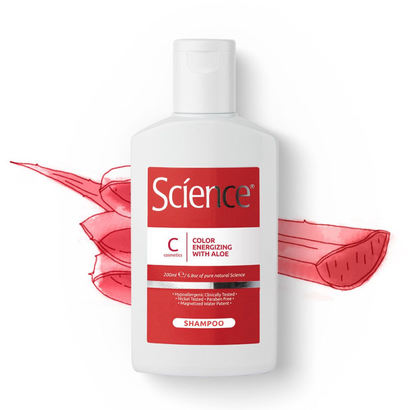 Science Hair Care - Color Energizing - Shampoo voor Gekleurd, Geverfd Haar - Met Aloë Vera - Kleurbehoud & Glans 