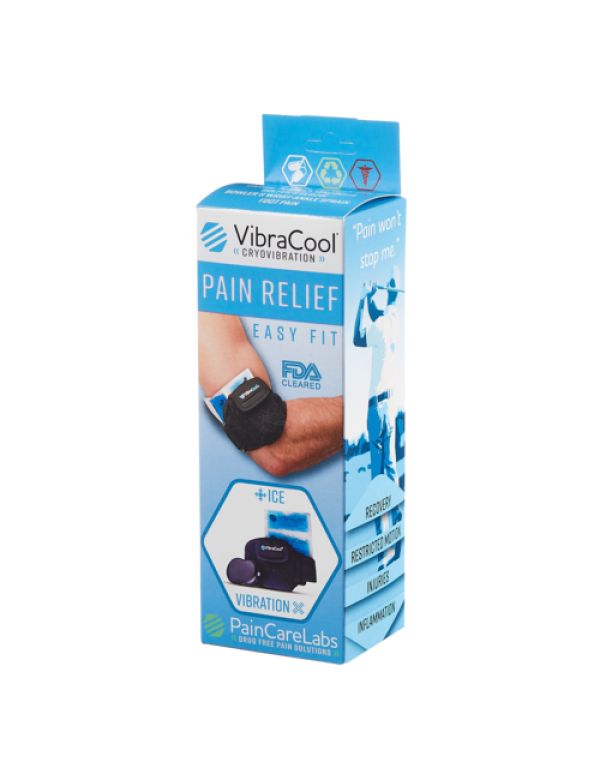 VibraCool EasyFit - bewezen hulpmiddel voor pijnverlichting bij elleboog of pols, zoals RSI, Carpaal Tunnel Syndroom, Tenniselleboog, Golfelleboog